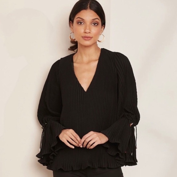 C/MEO Collective V Neck Blouse Black Large - Picture 1 of 9